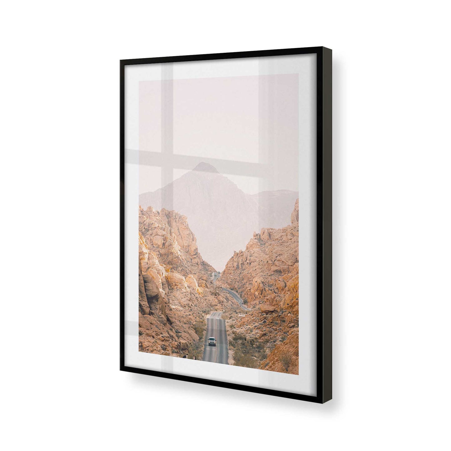 [Color:Satin Black], Picture of art in a Satin Black frame at an angle