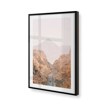 [Color:Satin Black], Picture of art in a Satin Black frame at an angle