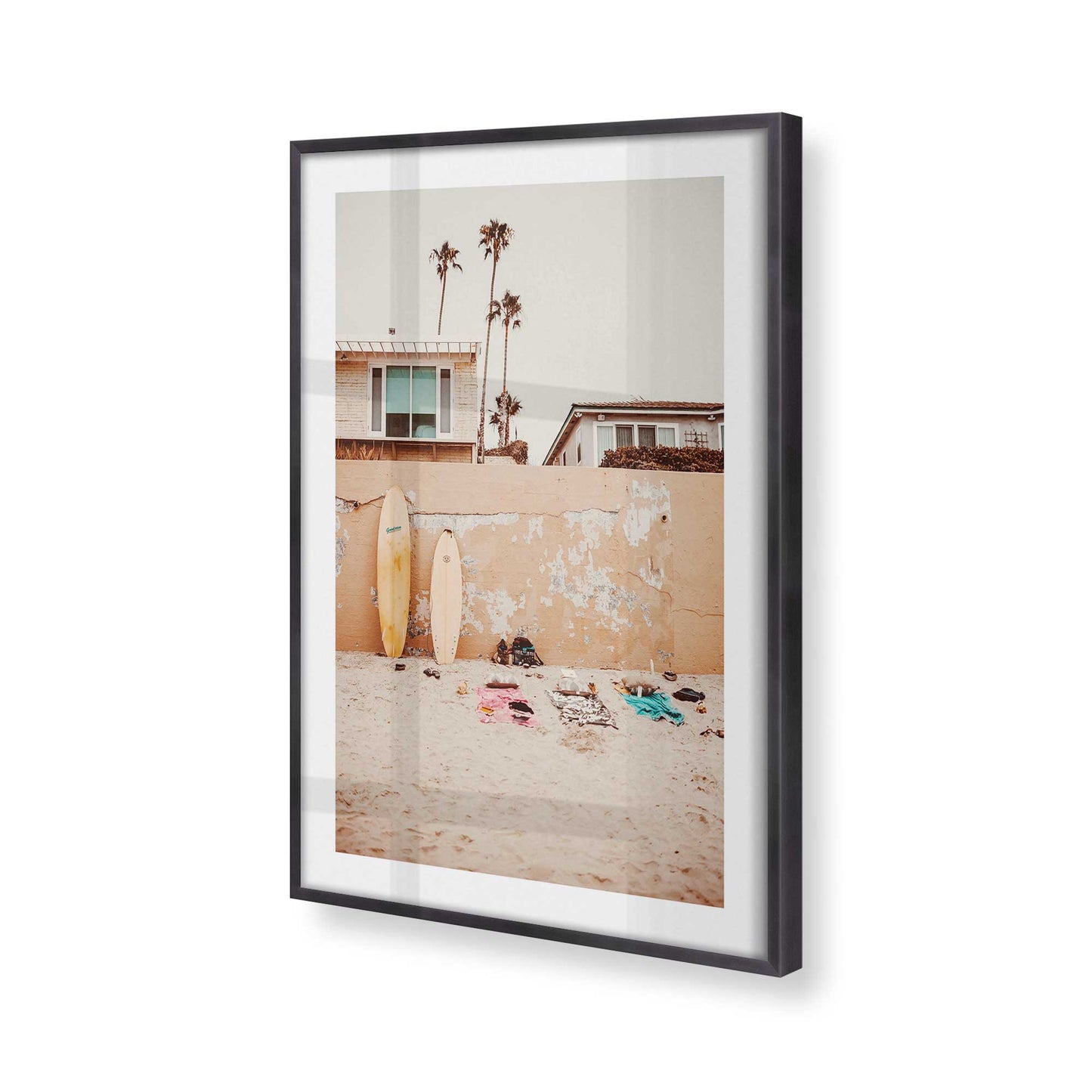 [Color:Weathered Zinc], Picture of art in a Weathered Zinc frame at an angle