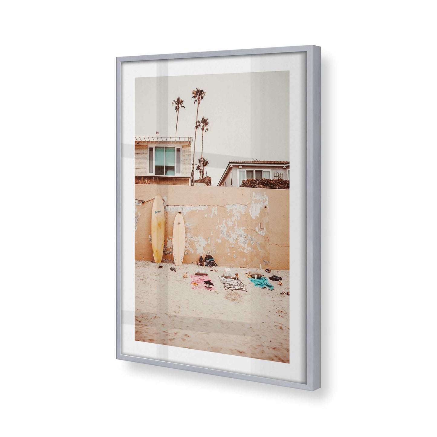 [Color:Polished Chrome], Picture of art in a Polished Chrome frame at an angle