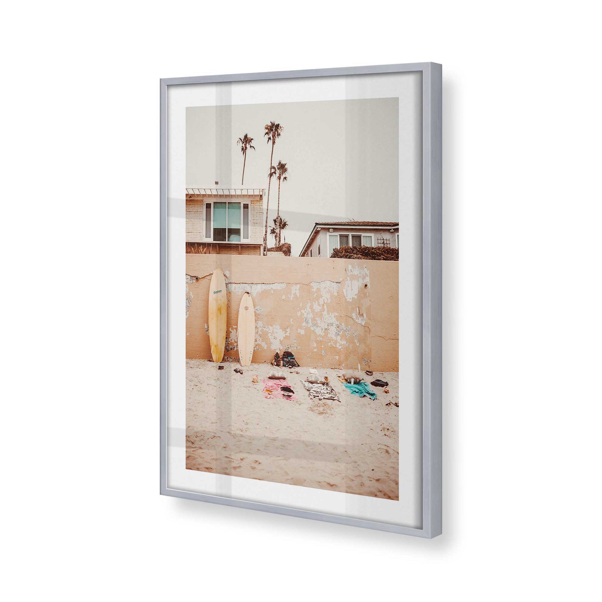 [Color:Polished Chrome], Picture of art in a Polished Chrome frame at an angle