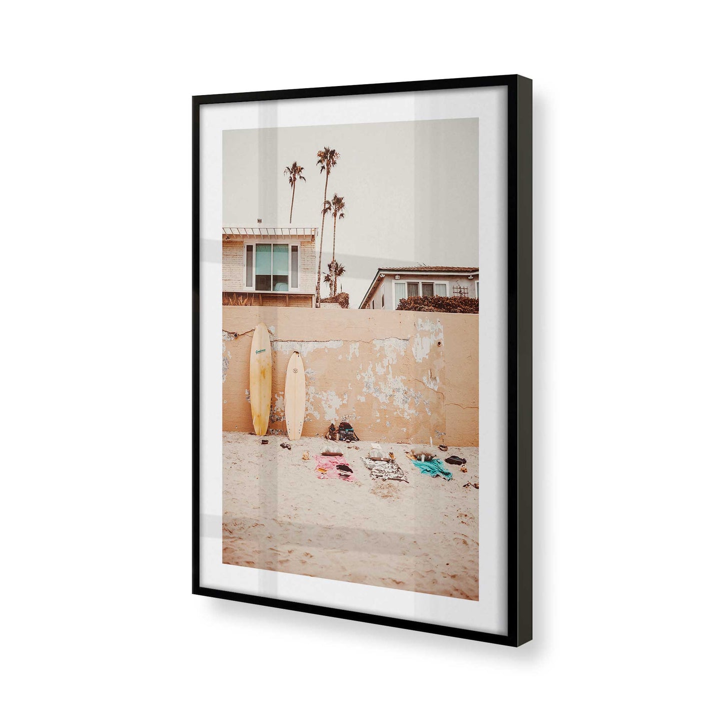 [Color:Satin Black], Picture of art in a Satin Black frame at an angle