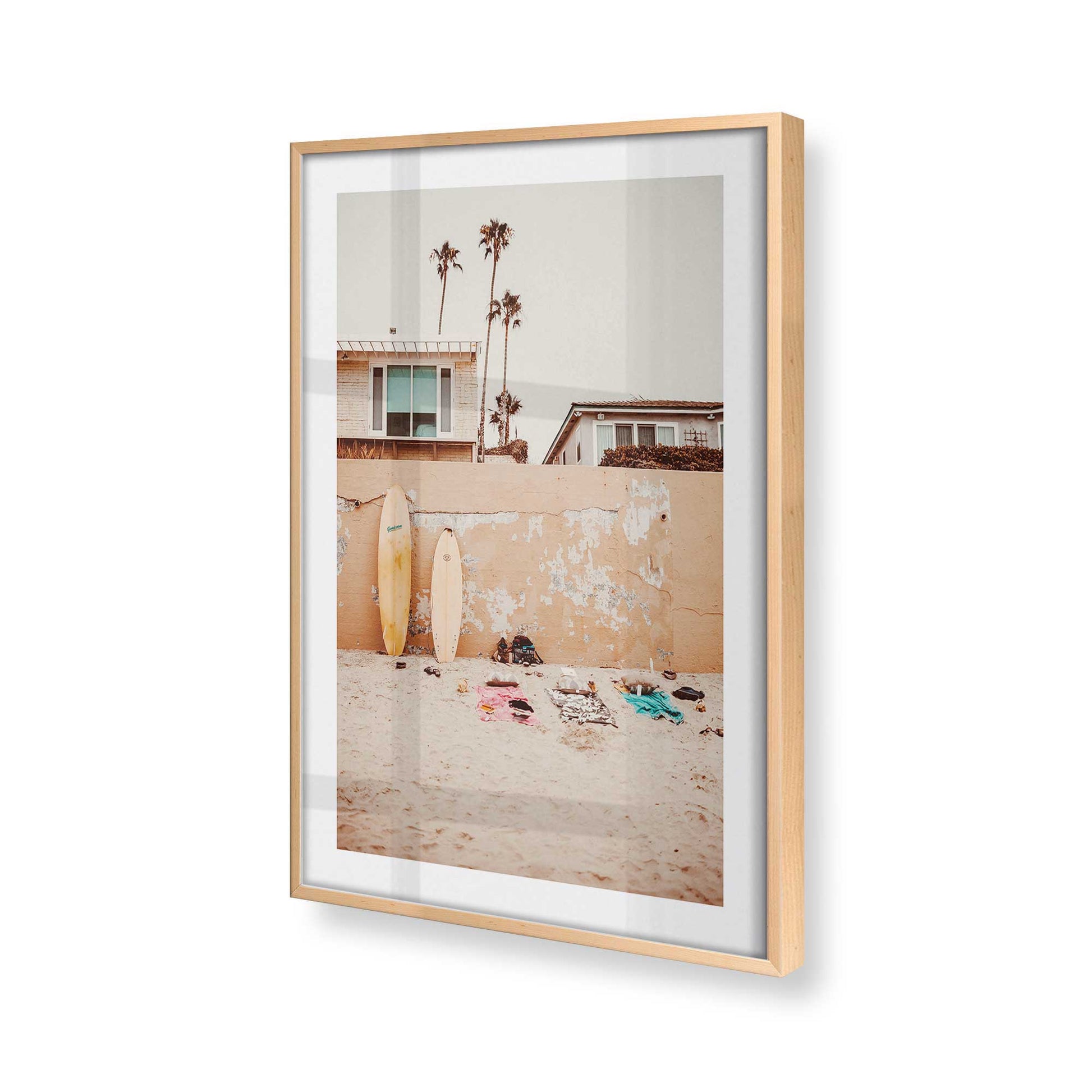 [Color:Raw Maple], Picture of art in a Raw Maple frame at an angle