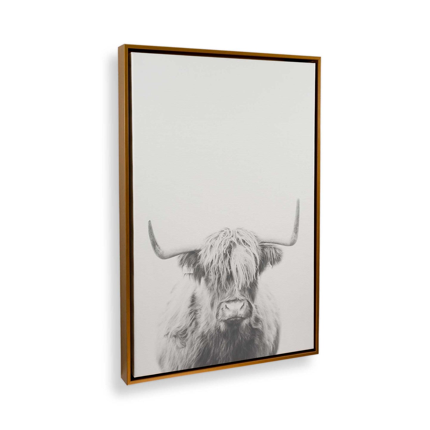 [Color:Polished Gold] Picture of art in a Polished Gold frame at an angle