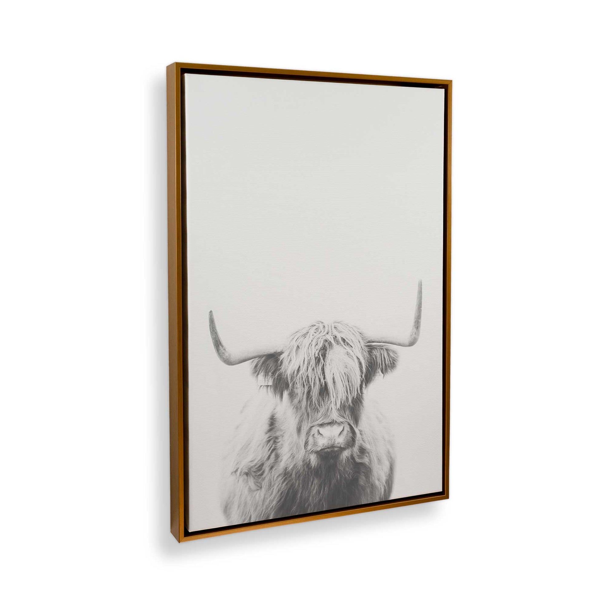[Color:Polished Gold] Picture of art in a Polished Gold frame at an angle