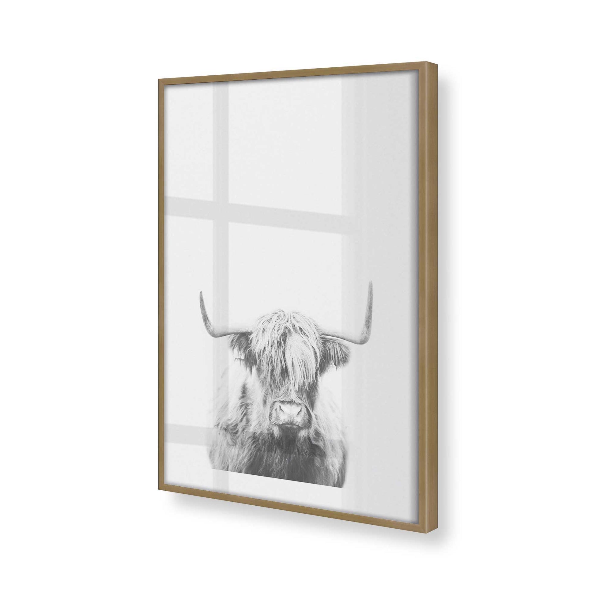 [Color:Brushed Gold], Picture of art in a Brushed Gold frame at an angle