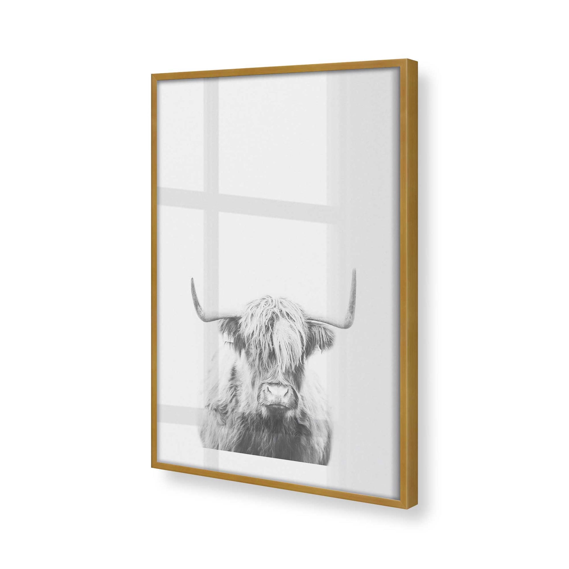 [Color:Polished Gold], Picture of art in a Polished Gold frame at an angle