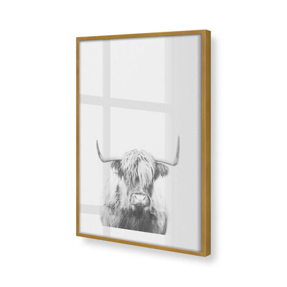 [Color:Polished Gold], Picture of art in a Polished Gold frame at an angle