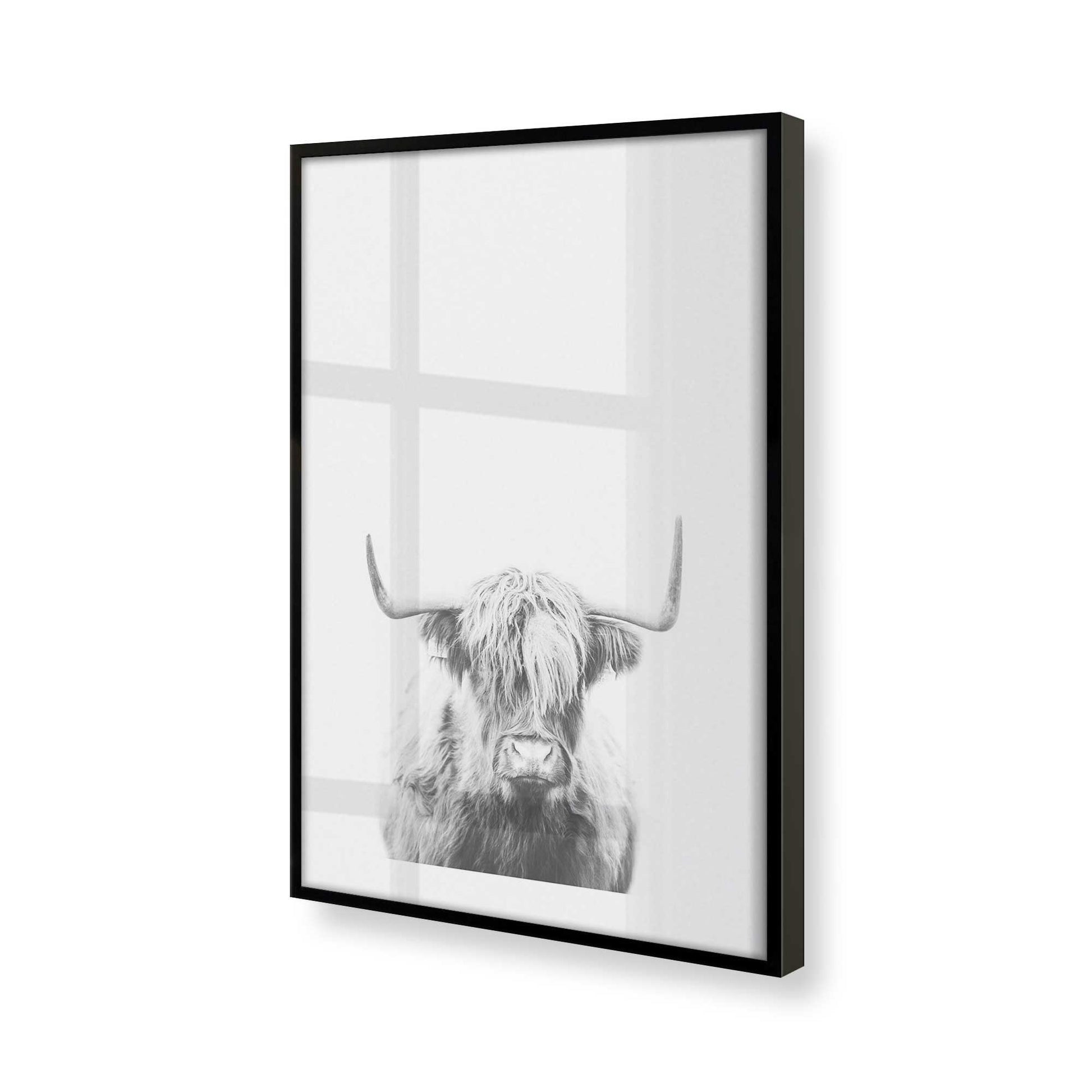 [Color:Satin Black], Picture of art in a Satin Black frame at an angle