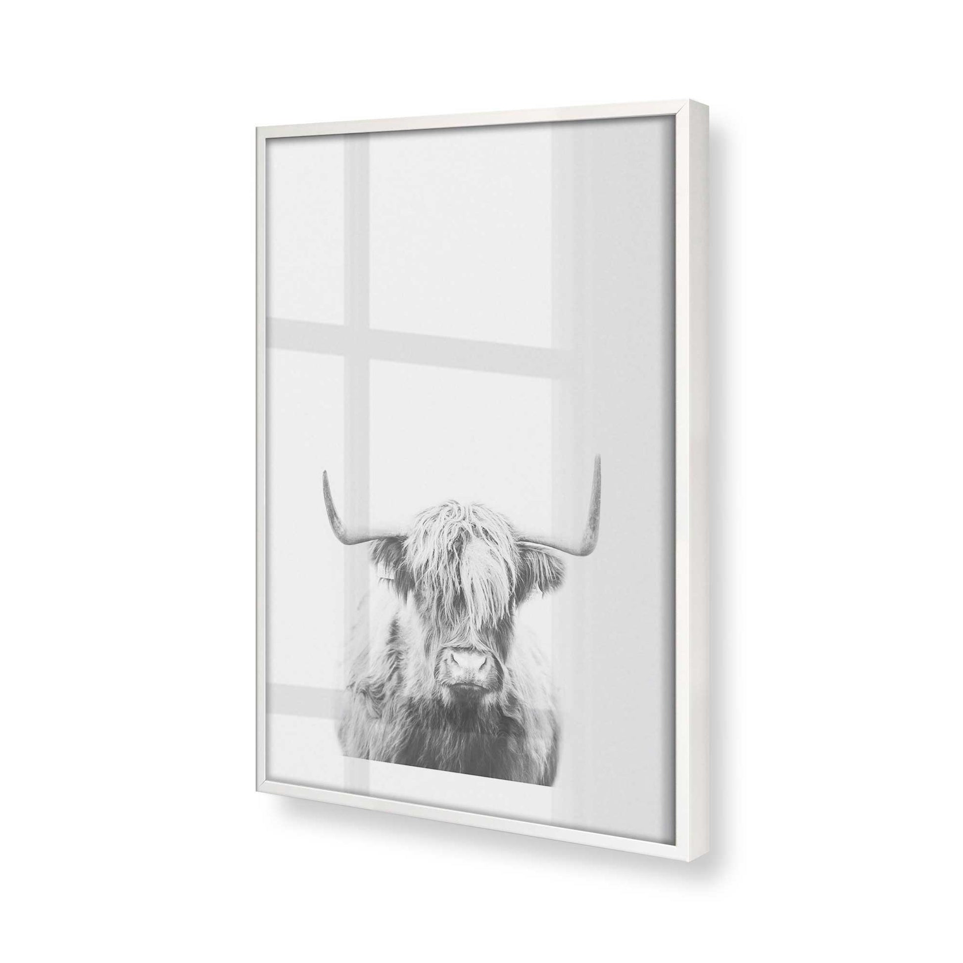 [Color:Opaque White], Picture of art in a Opaque White frame at an angle