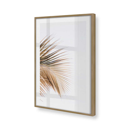 [Color:Brushed Gold], Picture of art in a Brushed Gold frame at an angle