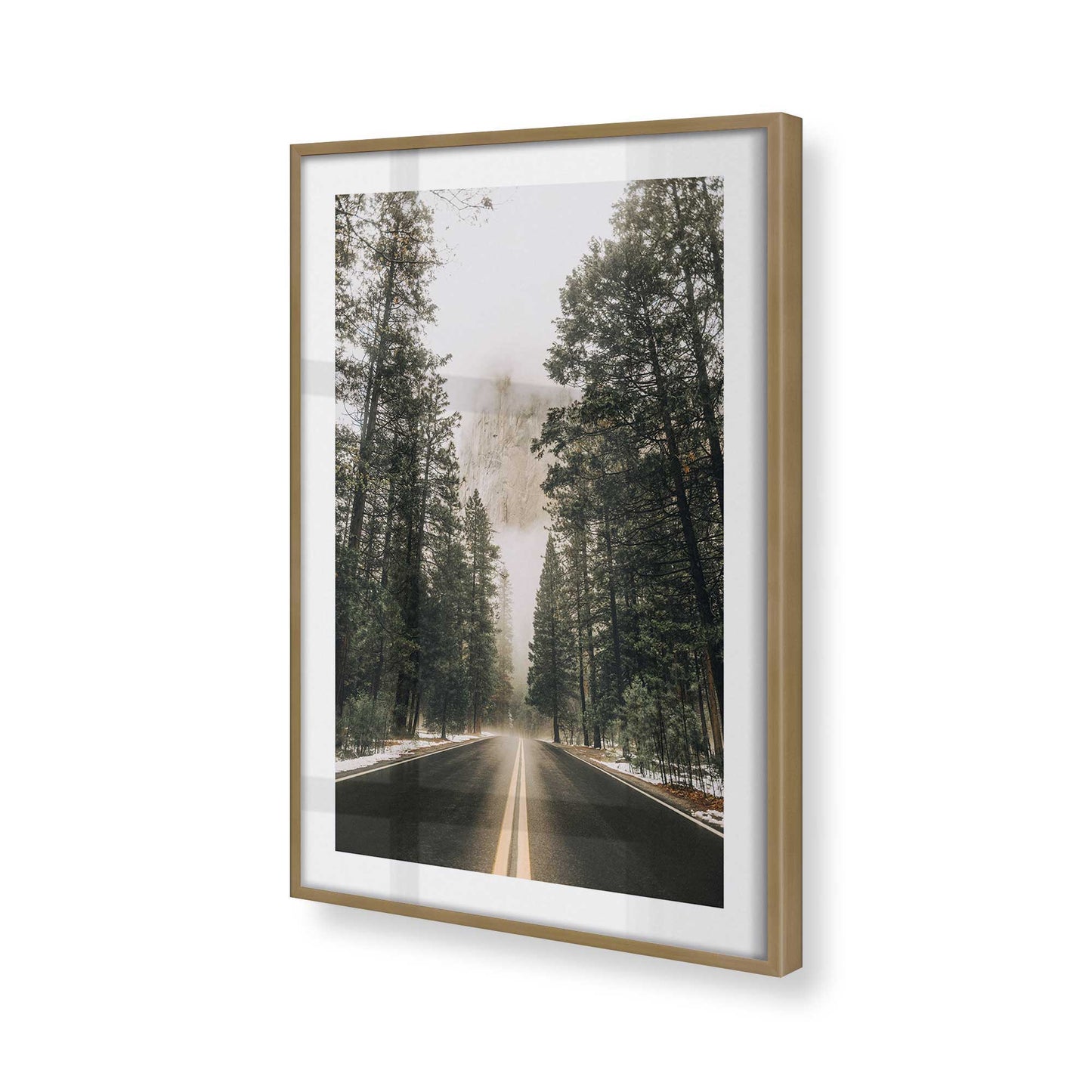 [Color:Brushed Gold], Picture of art in a Brushed Gold frame at an angle
