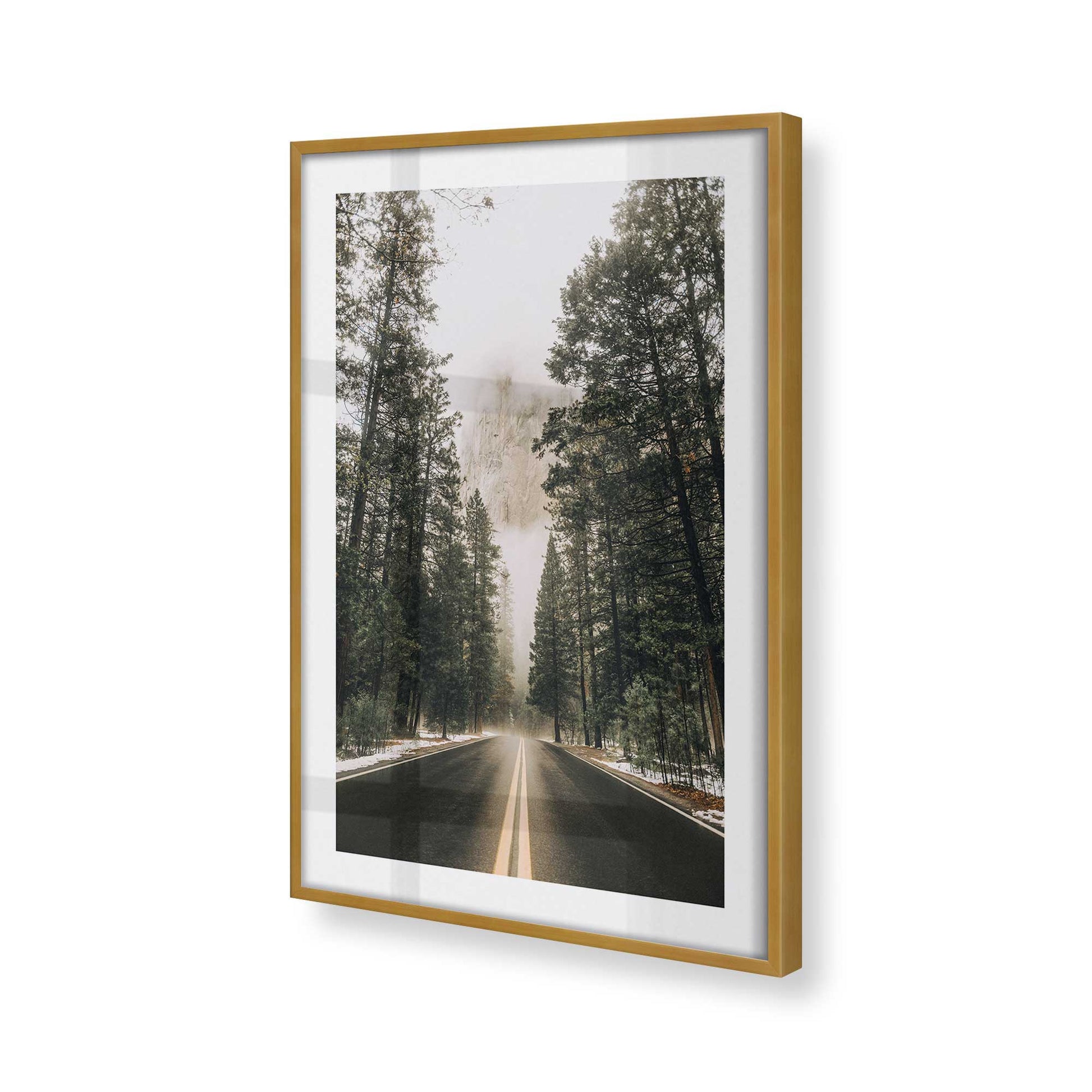 [Color:Polished Gold], Picture of art in a Polished Gold frame at an angle