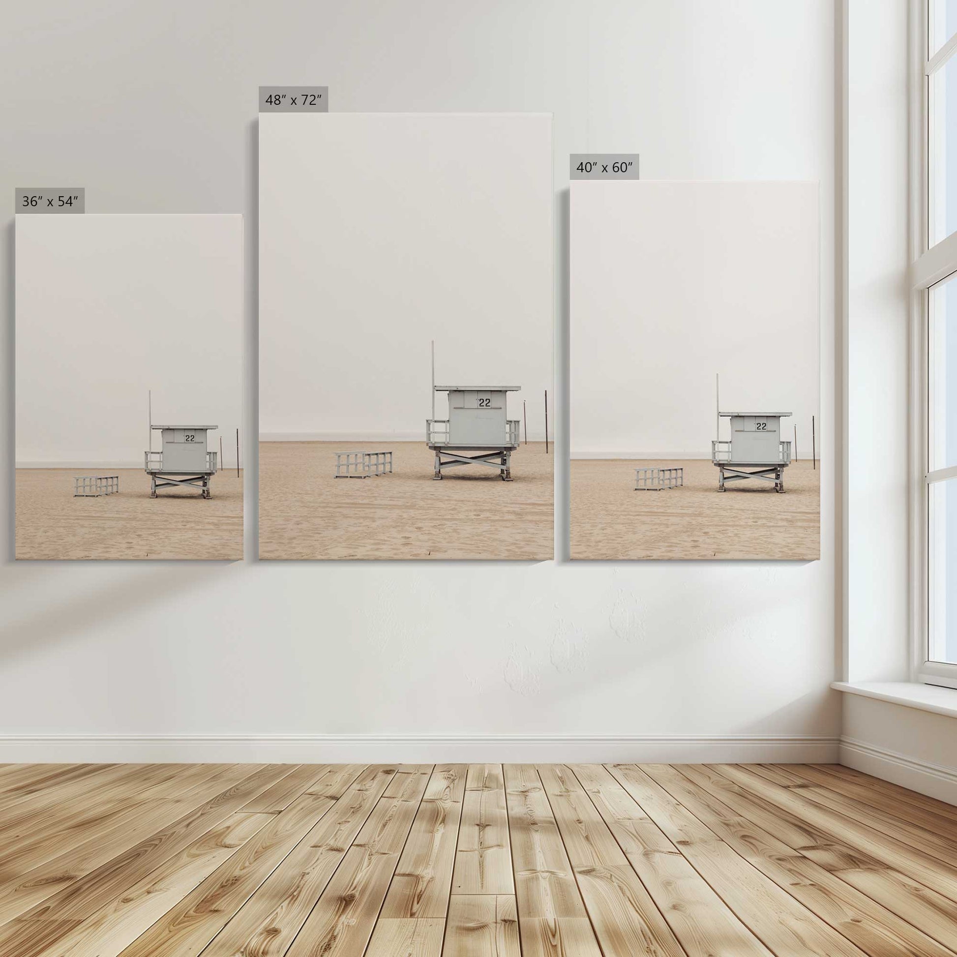 [Color:Stretched Canvas], Image showing the size comparisons