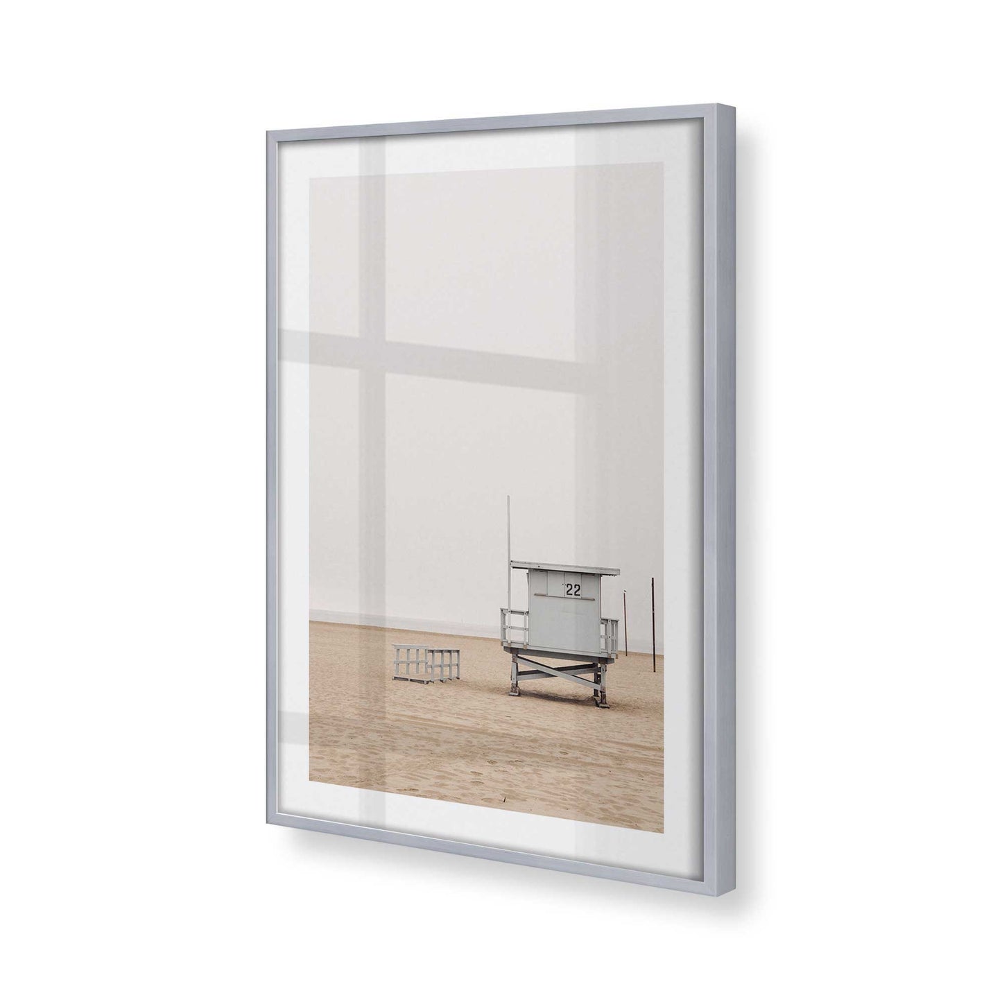 [Color:Polished Chrome], Picture of art in a Polished Chrome frame at an angle
