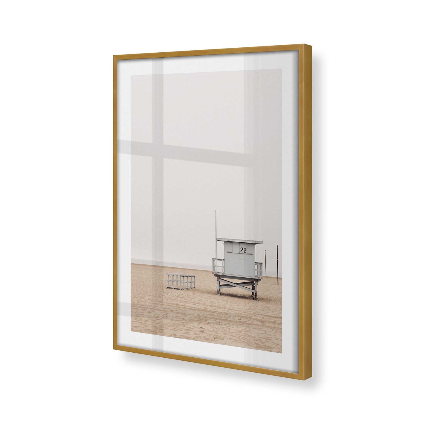 [Color:Polished Gold], Picture of art in a Polished Gold frame at an angle