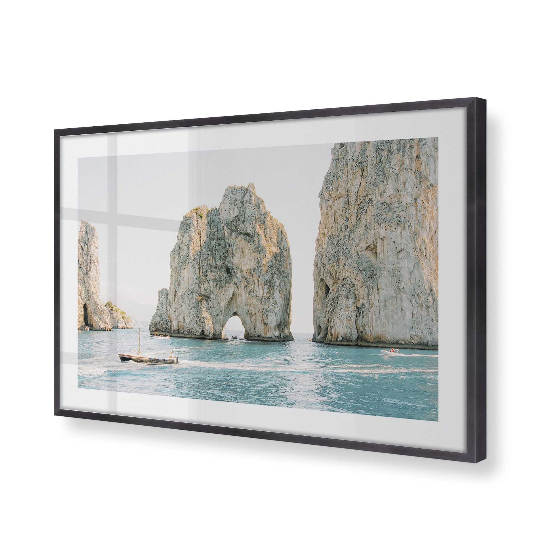 [Color:Weathered Zinc], Picture of art in a Weathered Zinc frame at an angle