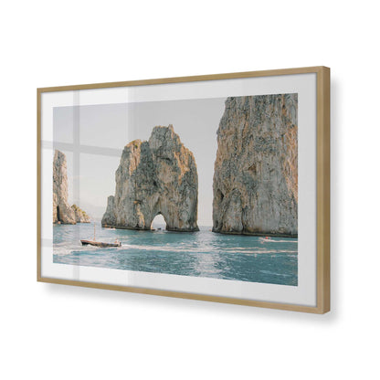 [Color:Brushed Gold], Picture of art in a Brushed Gold frame at an angle