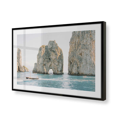 [Color:Satin Black], Picture of art in a Satin Black frame at an angle