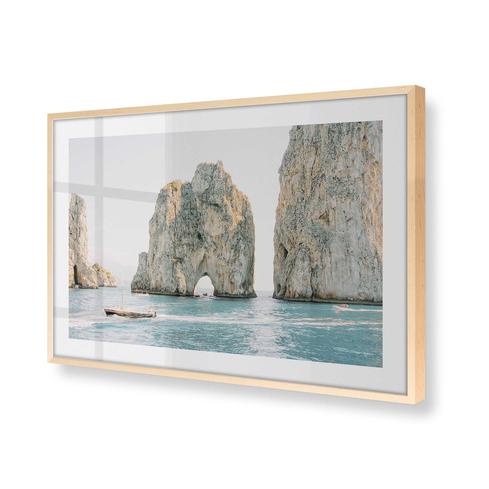 [Color:Raw Maple], Picture of art in a Raw Maple frame at an angle