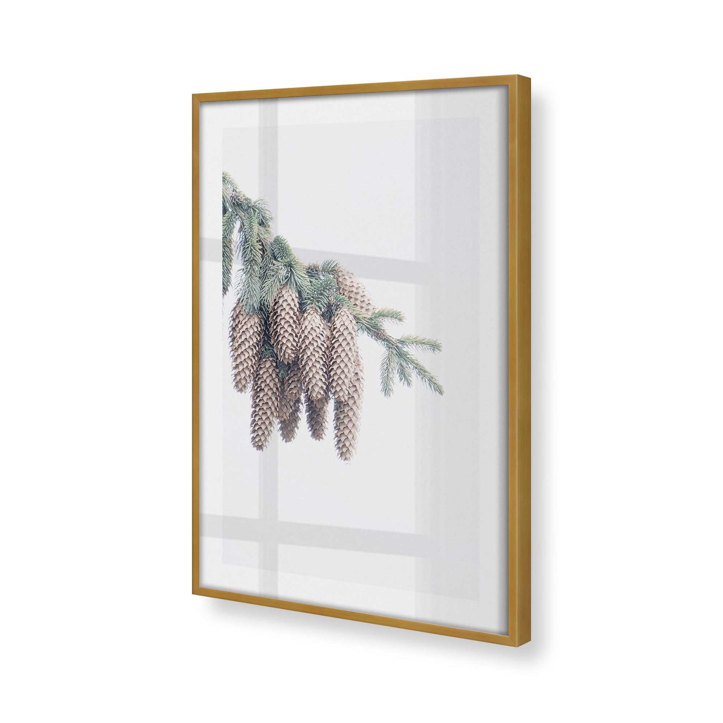 [Color:Polished Gold], Picture of art in a Polished Gold frame at an angle