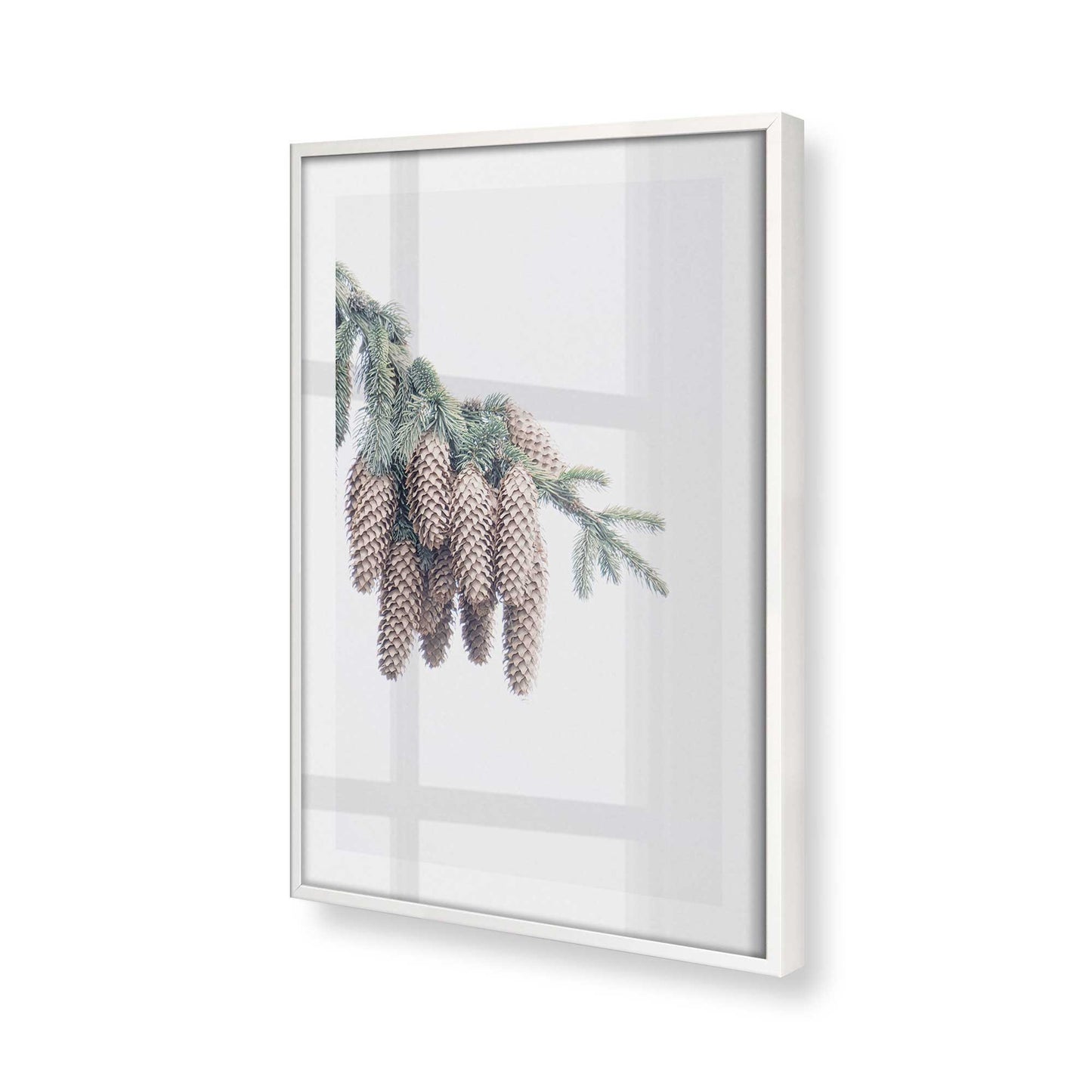 [Color:Opaque White], Picture of art in a Opaque White frame at an angle