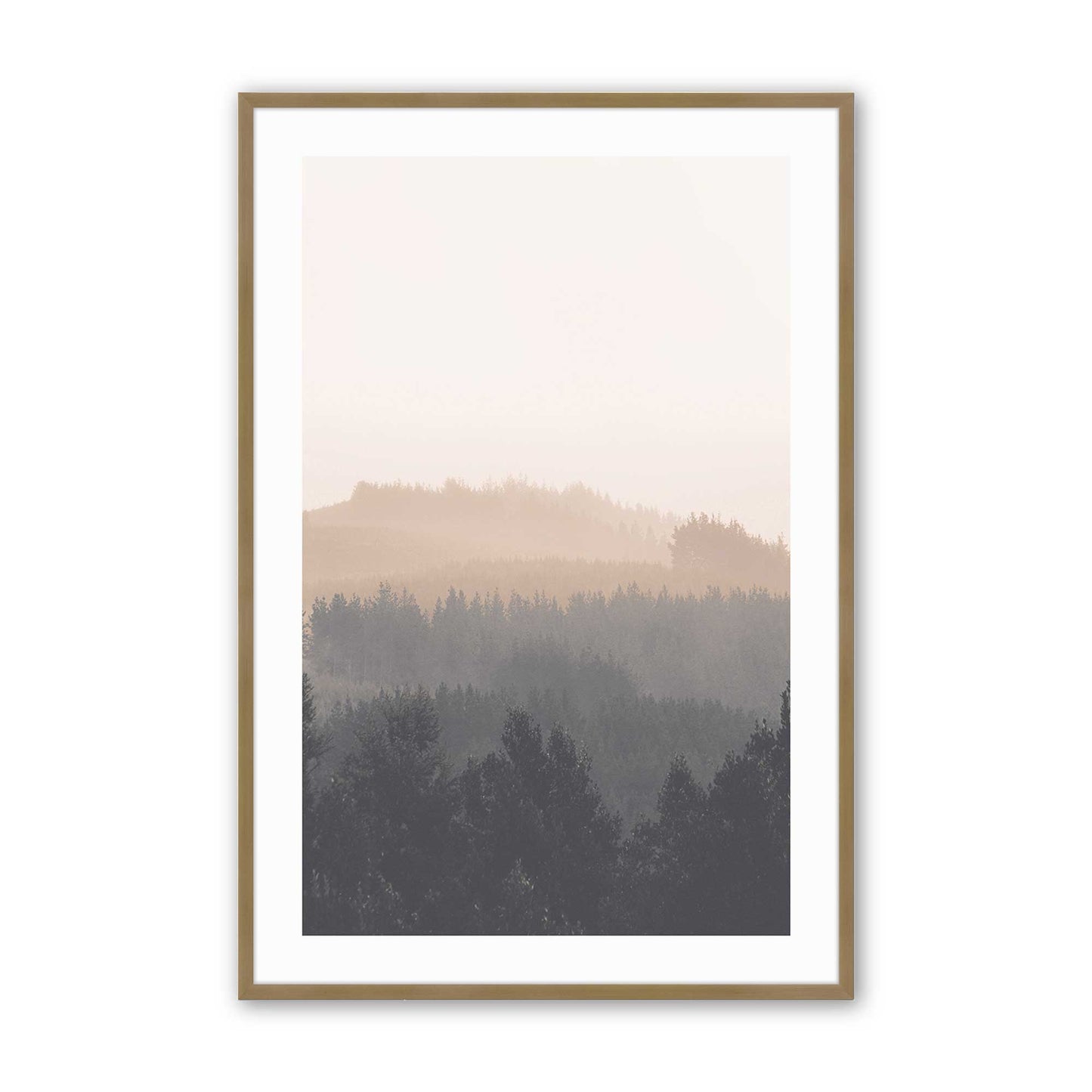 [Color:Brushed Gold], Picture of art in a Brushed Gold frame
