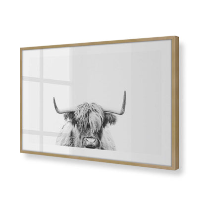 [Color:Brushed Gold], Picture of art in a Brushed Gold frame at an angle