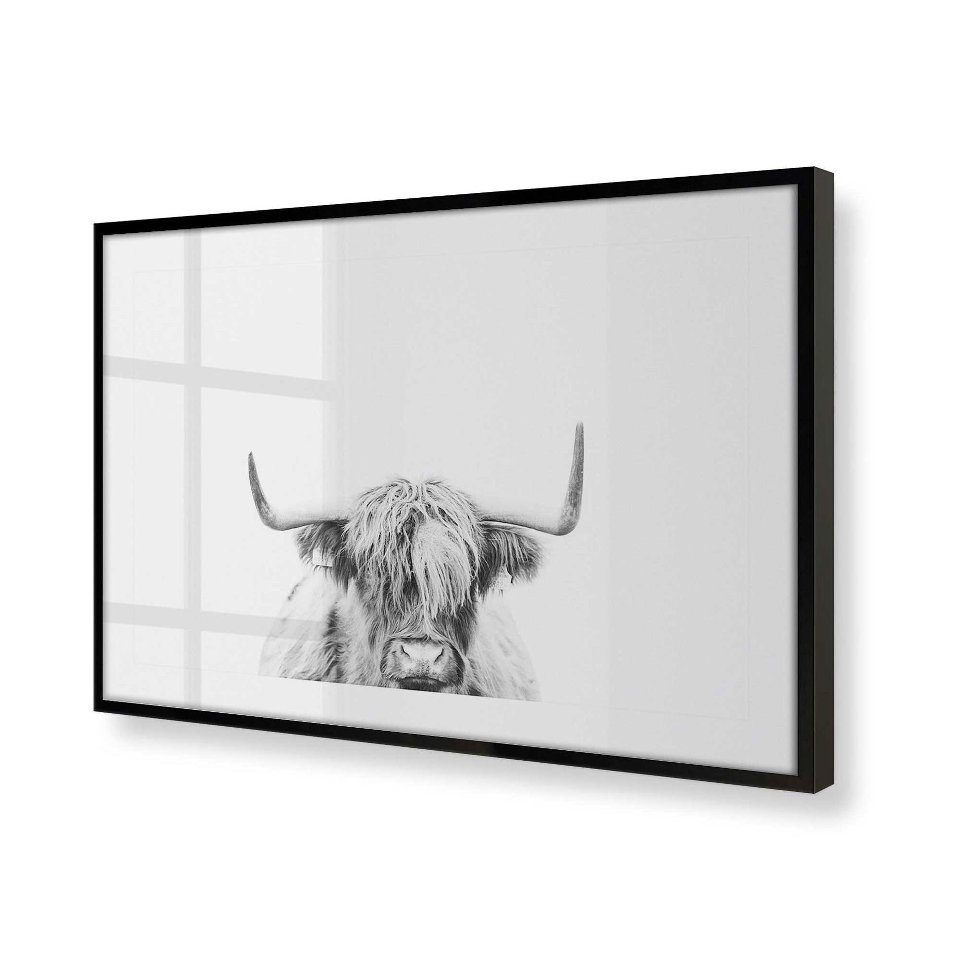 [Color:Satin Black], Picture of art in a Satin Black frame at an angle