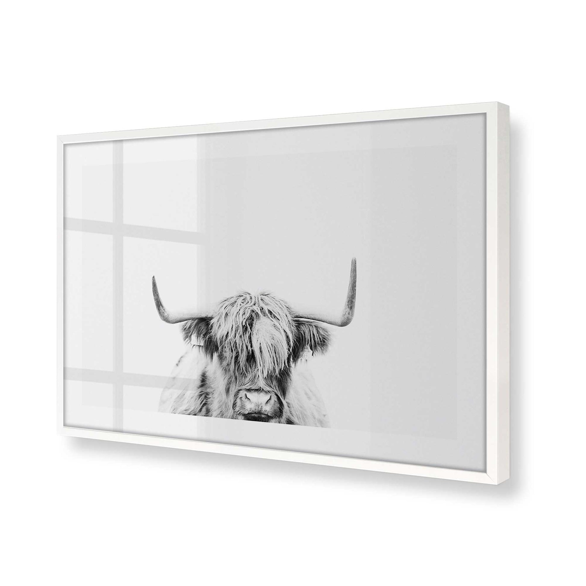 [Color:Opaque White], Picture of art in a Opaque White frame at an angle