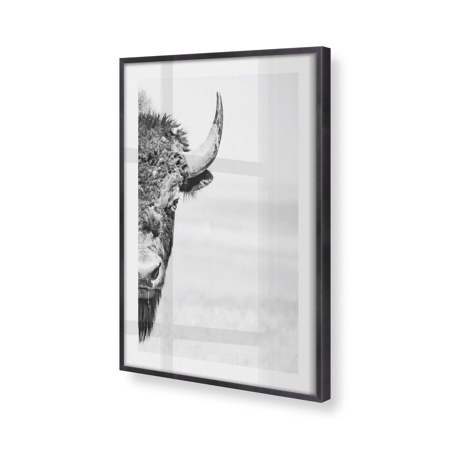 [Color:Weathered Zinc], Picture of art in a Weathered Zinc frame at an angle