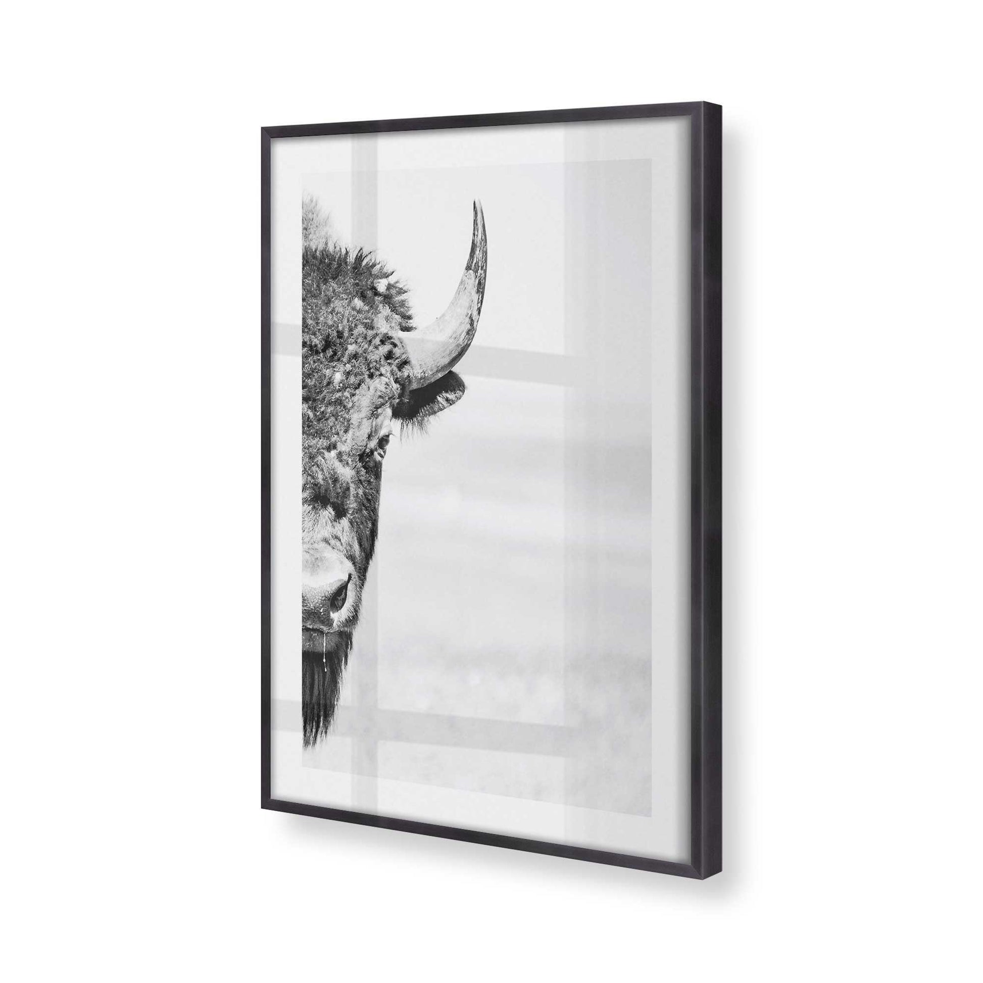 [Color:Weathered Zinc], Picture of art in a Weathered Zinc frame at an angle