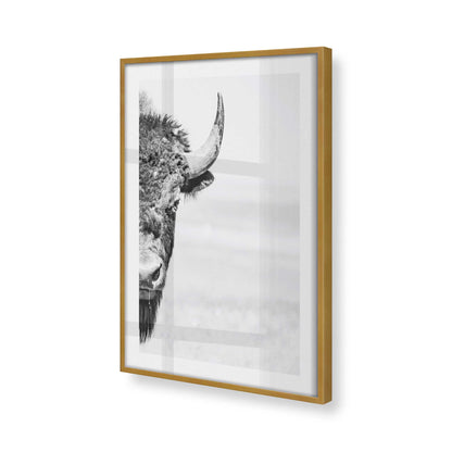 [Color:Polished Gold], Picture of art in a Polished Gold frame at an angle