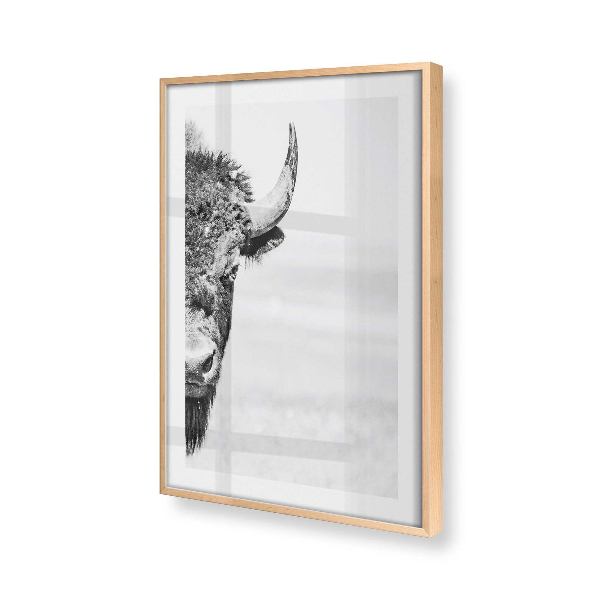 [Color:Raw Maple], Picture of art in a Raw Maple frame at an angle