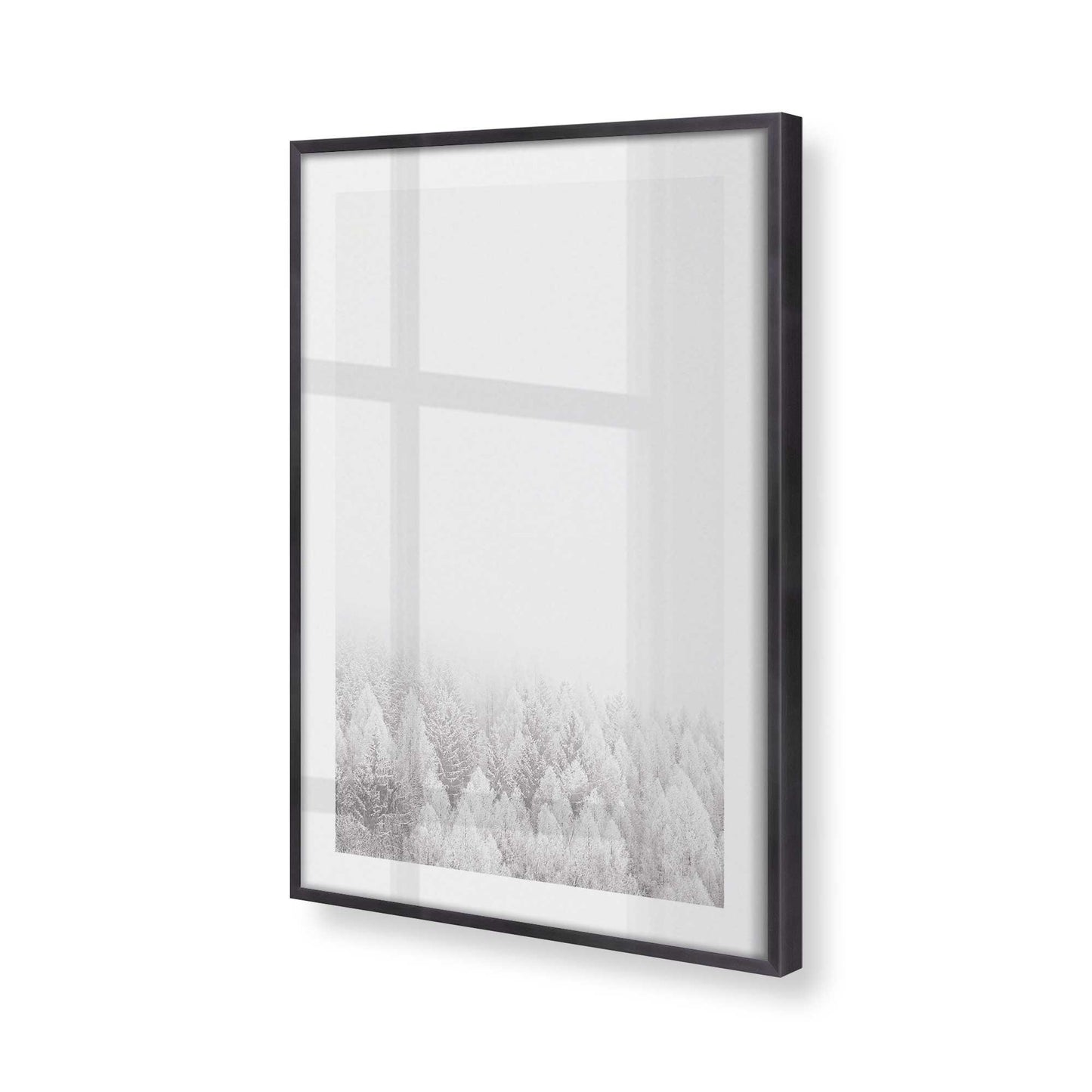 [Color:Weathered Zinc], Picture of art in a Weathered Zinc frame at an angle