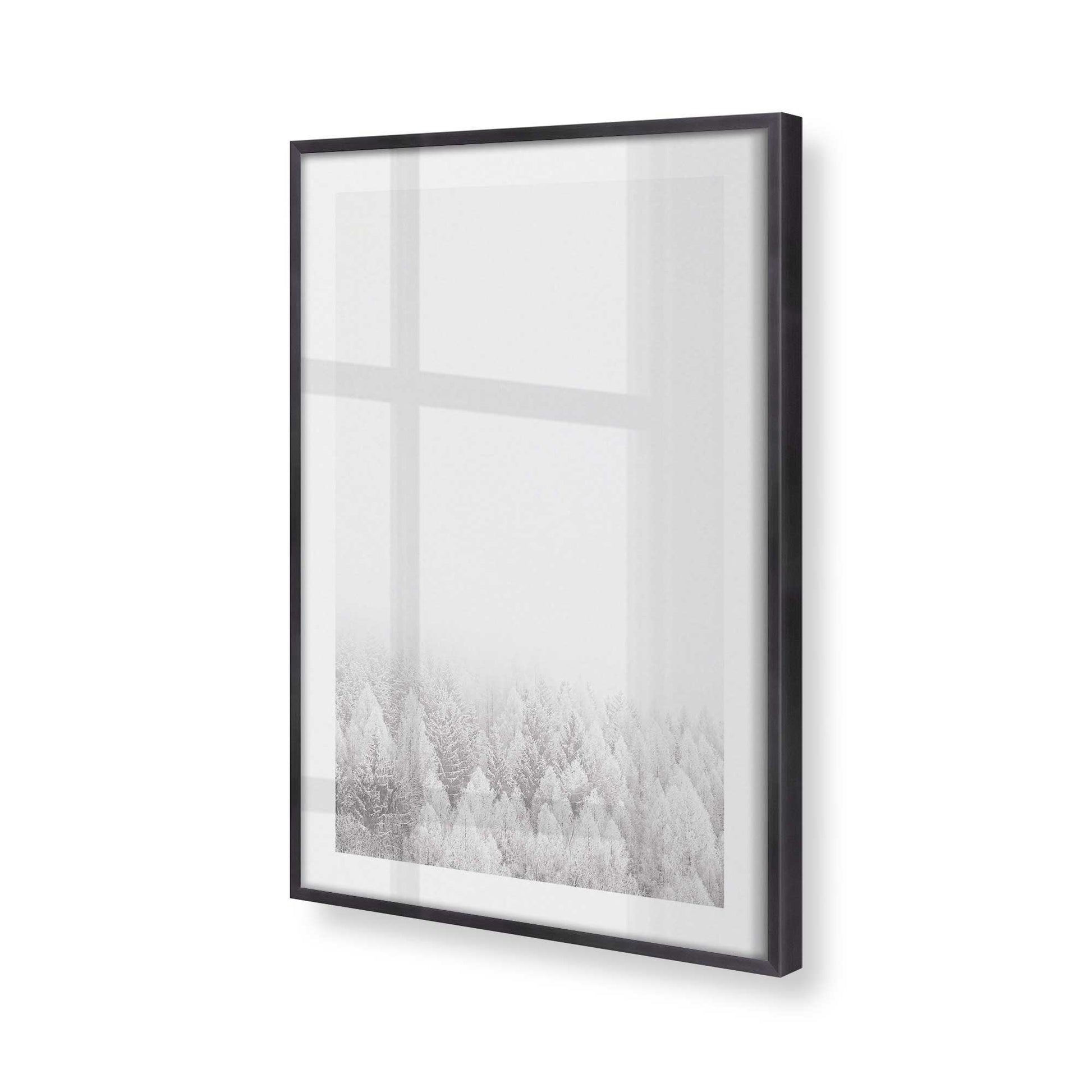 [Color:Weathered Zinc], Picture of art in a Weathered Zinc frame at an angle