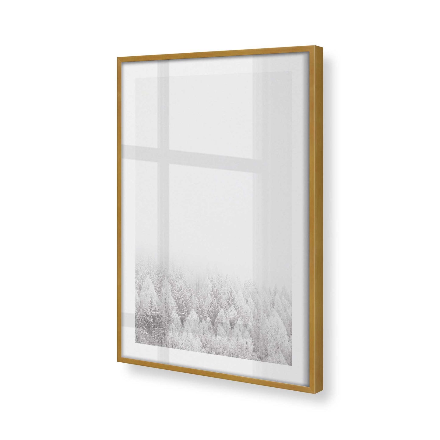[Color:Polished Gold], Picture of art in a Polished Gold frame at an angle