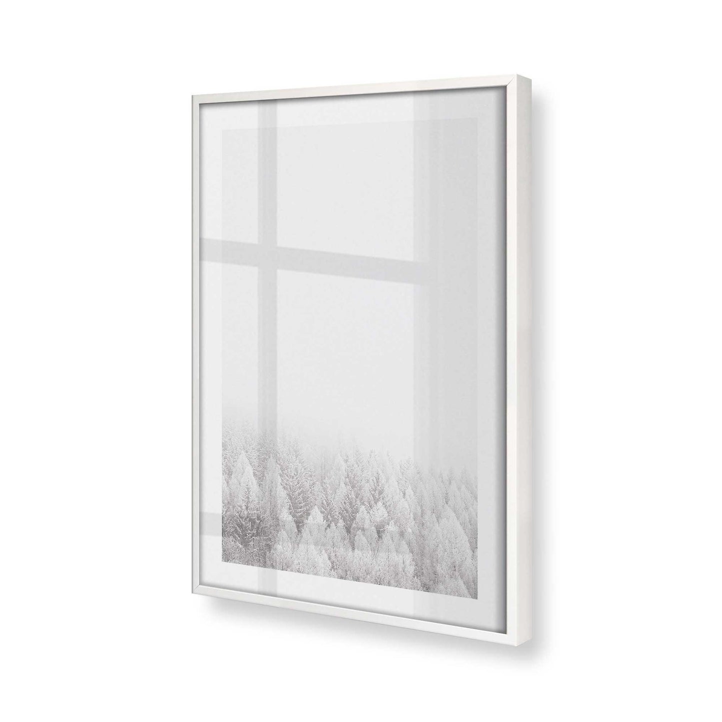 [Color:Opaque White], Picture of art in a Opaque White frame at an angle