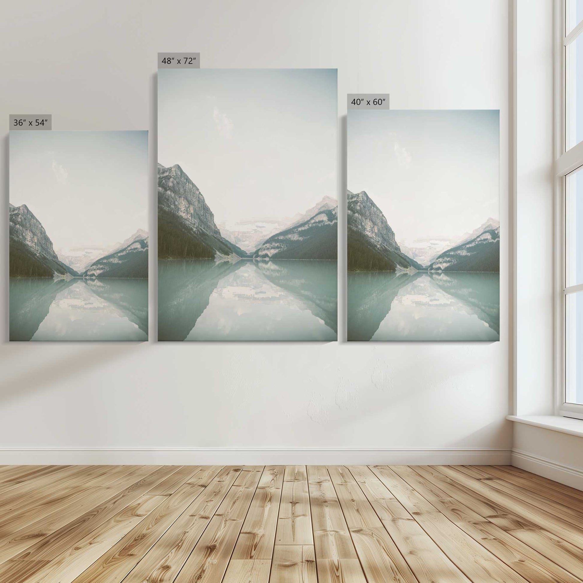 [Color:Stretched Canvas], Image showing the size comparisons
