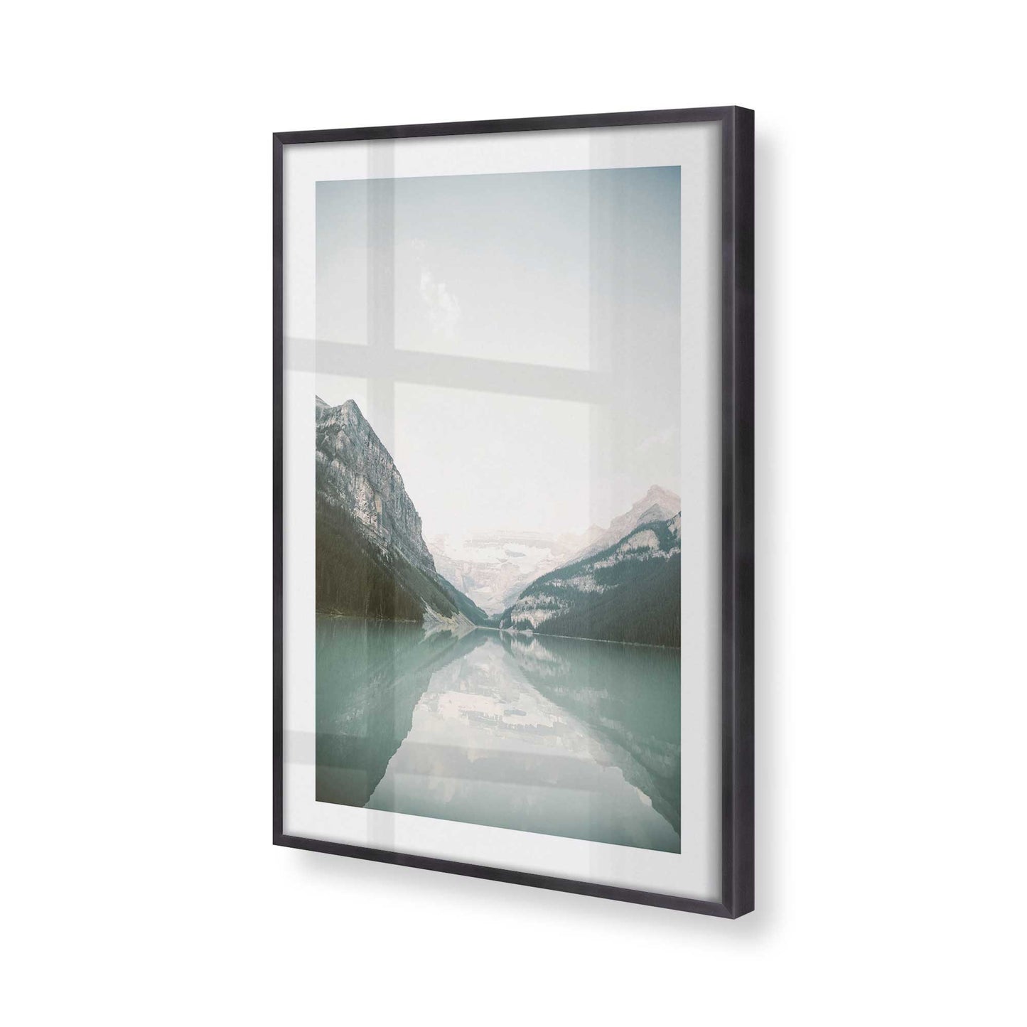[Color:Weathered Zinc], Picture of art in a Weathered Zinc frame at an angle
