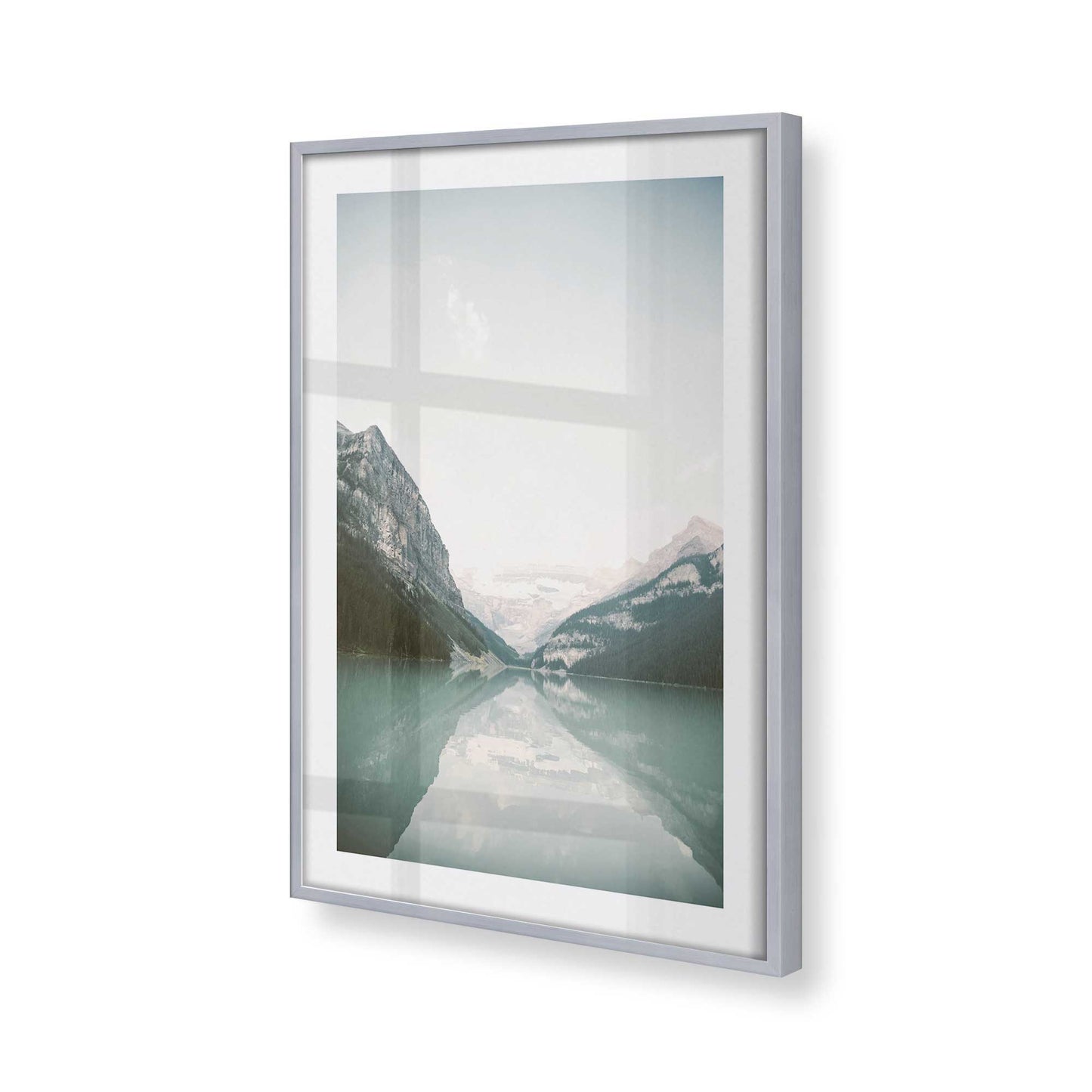[Color:Polished Chrome], Picture of art in a Polished Chrome frame at an angle