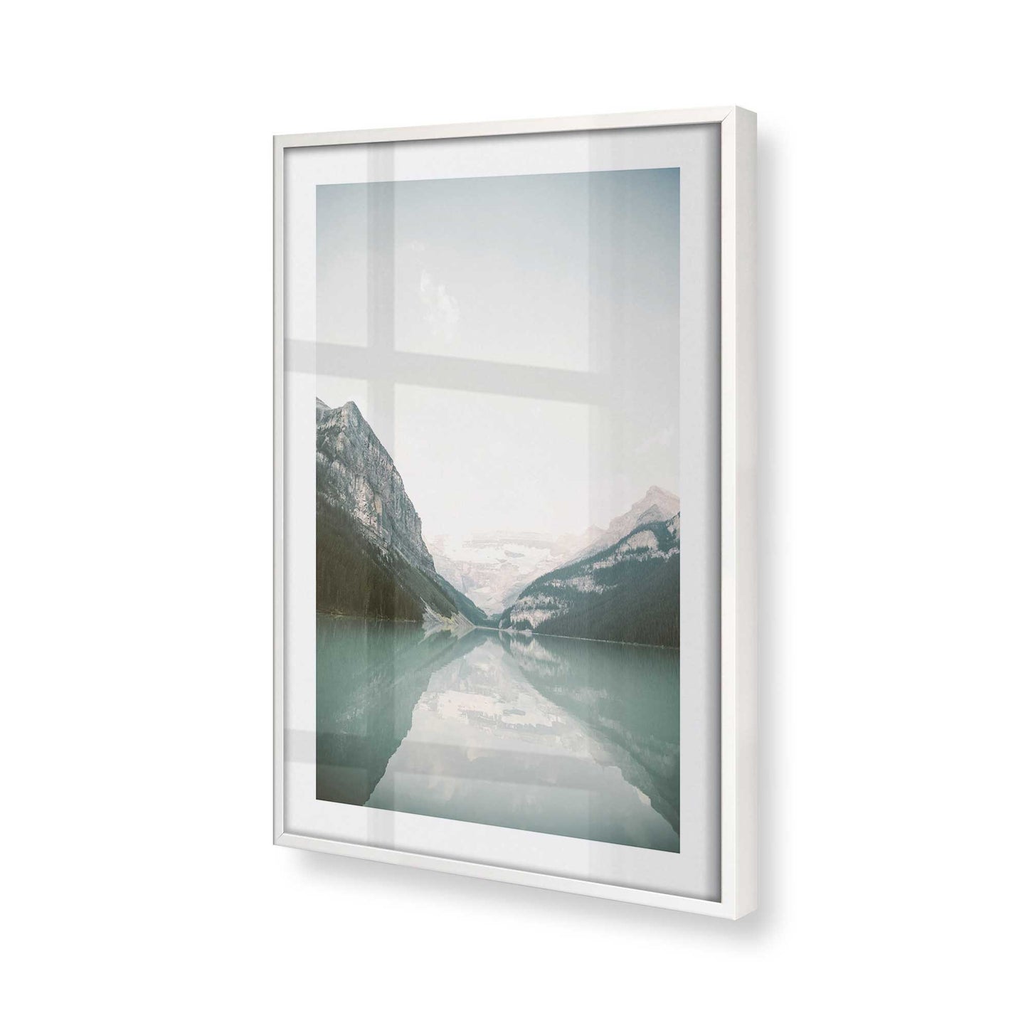 [Color:Opaque White], Picture of art in a Opaque White frame at an angle