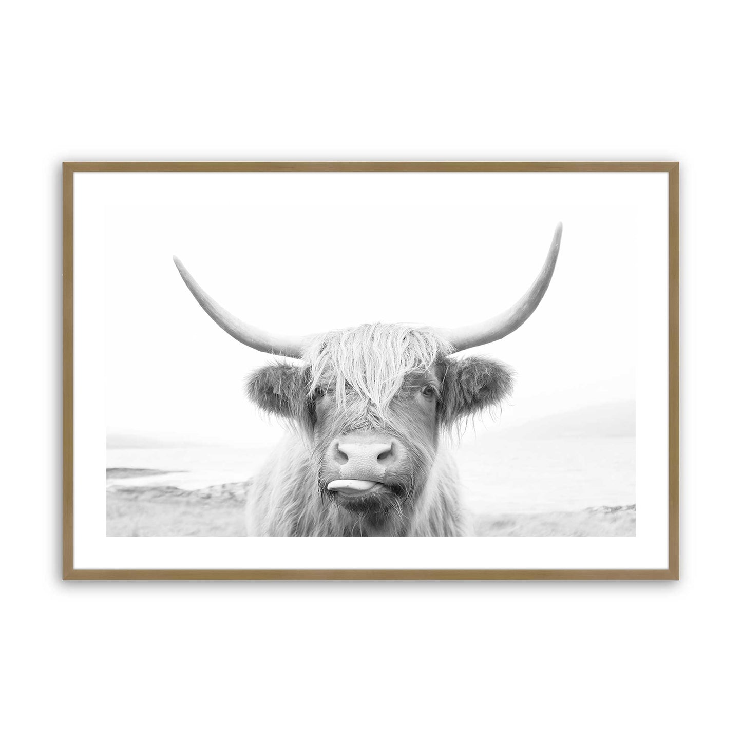 [Color:Brushed Gold], Picture of art in a Brushed Gold frame