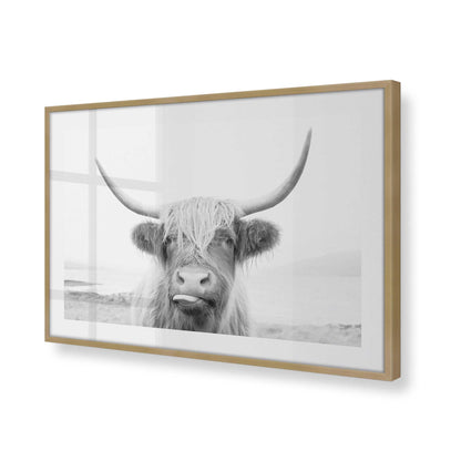 [Color:Brushed Gold], Picture of art in a Brushed Gold frame at an angle