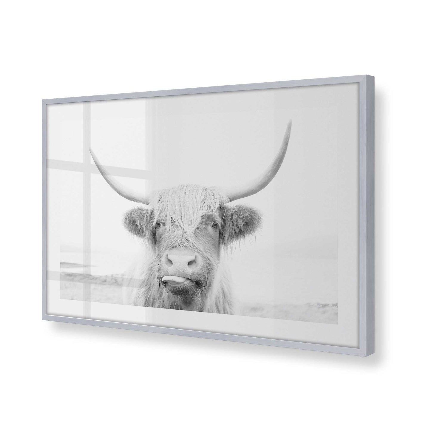 [Color:Polished Chrome], Picture of art in a Polished Chrome frame at an angle