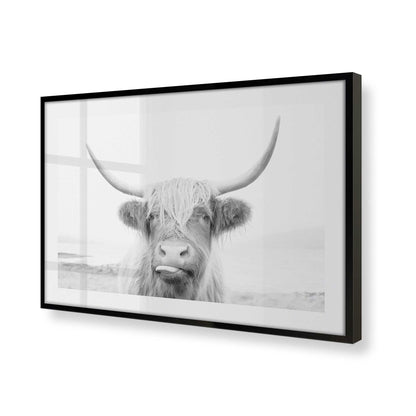 [Color:Satin Black], Picture of art in a Satin Black frame at an angle
