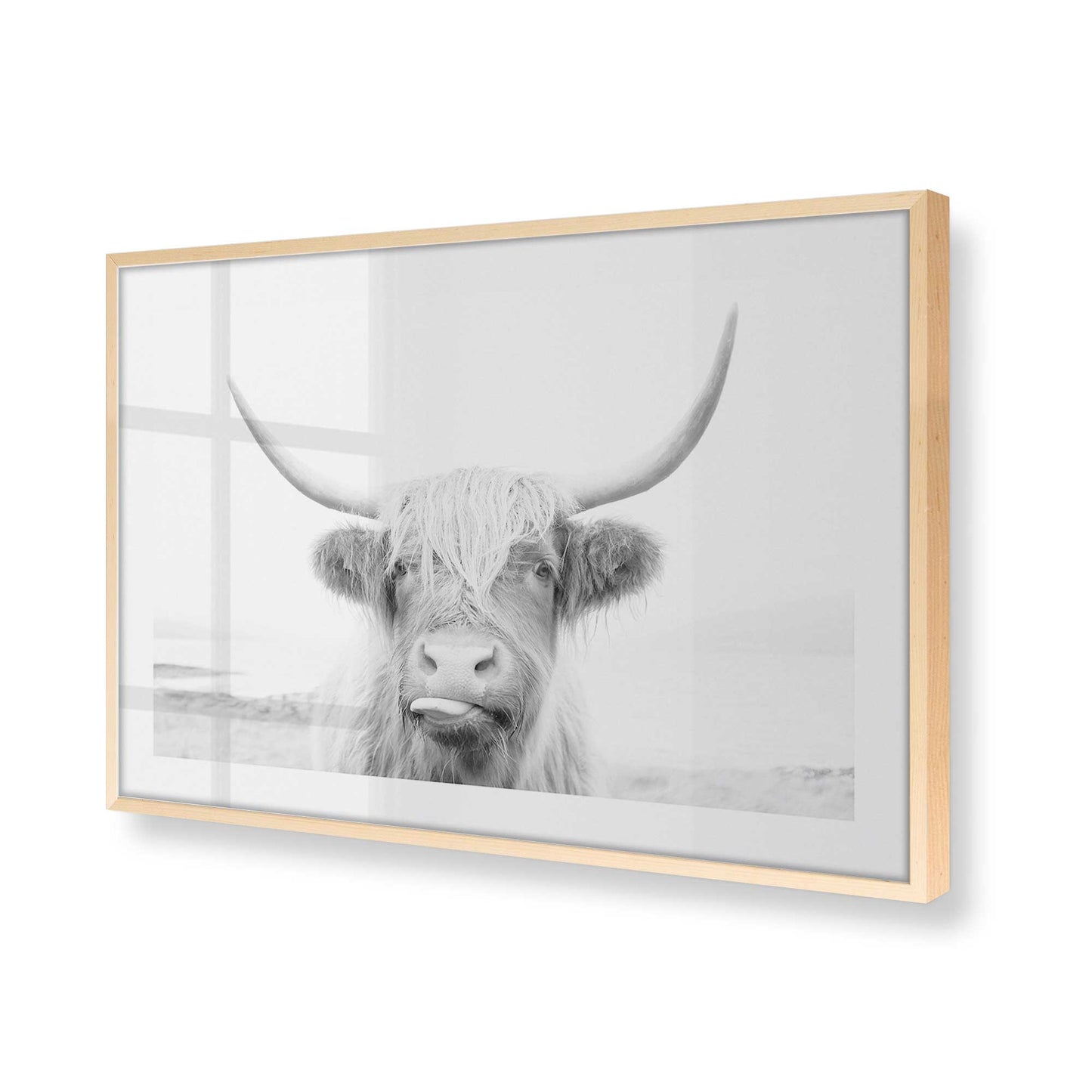 [Color:Raw Maple], Picture of art in a Raw Maple frame at an angle