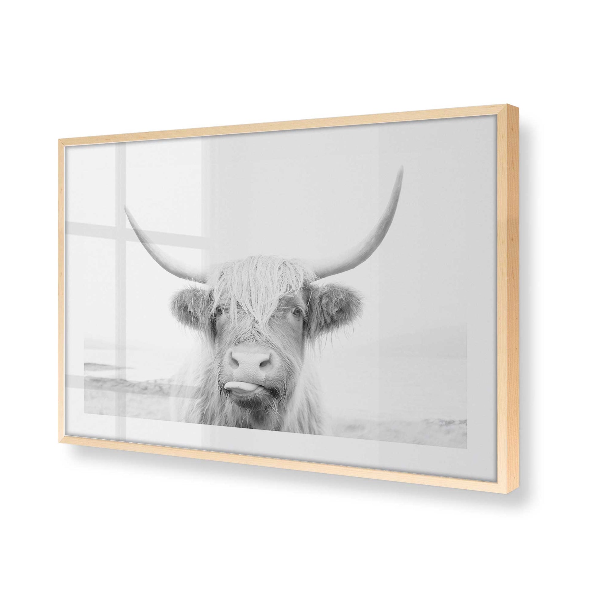 [Color:Raw Maple], Picture of art in a Raw Maple frame at an angle