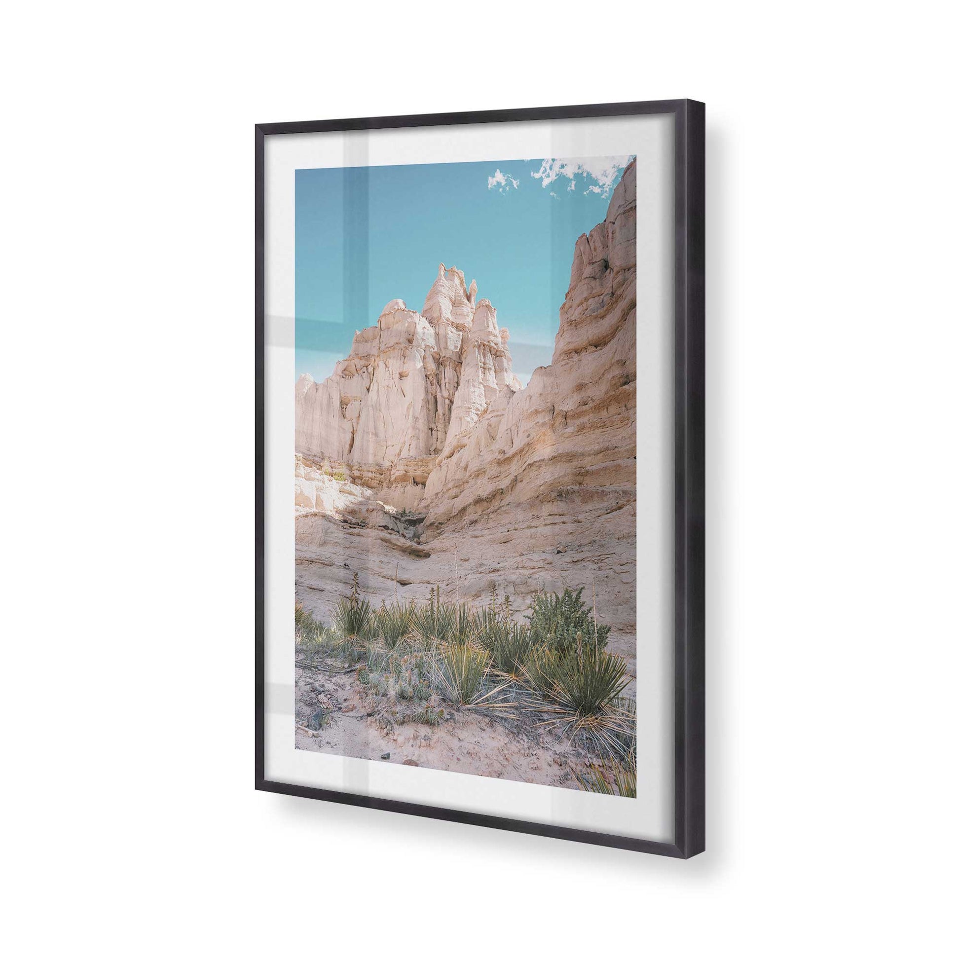 [Color:Weathered Zinc], Picture of art in a Weathered Zinc frame at an angle