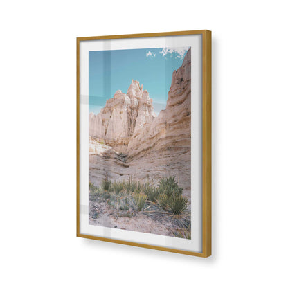 [Color:Polished Gold], Picture of art in a Polished Gold frame at an angle